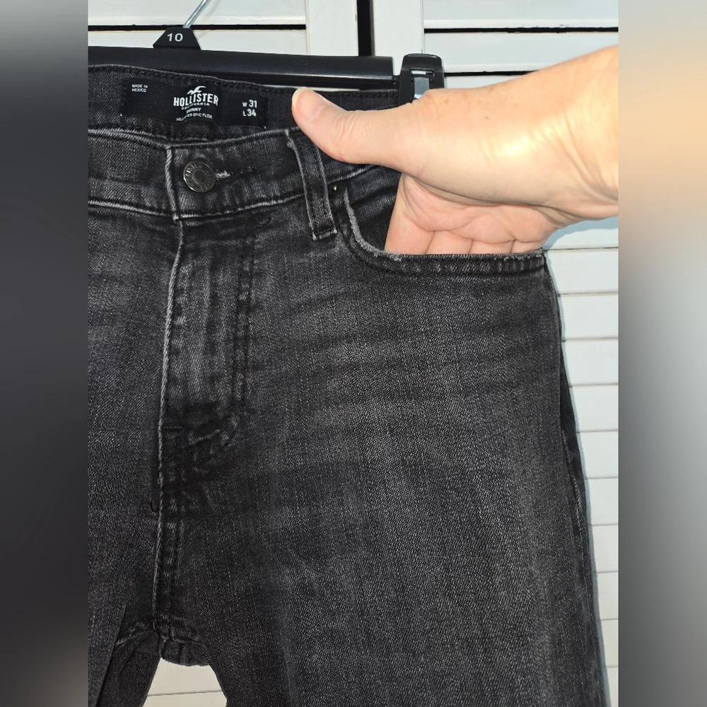 Hollister Epic Flex Skinny Men's 31 x 34 Black Denim Jeans